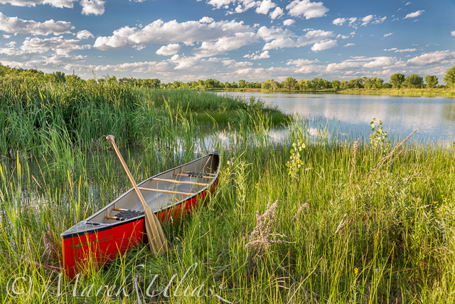 Old Town Penobscot 15 canoe on Beaver Pond 