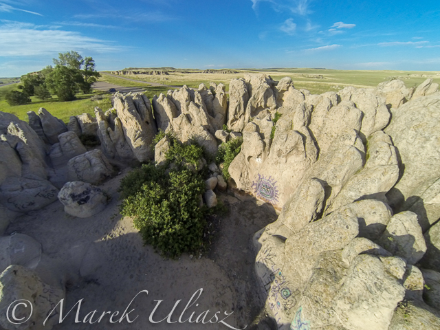 Low level flight over Natural Fort with DJI Phantom 2 drone