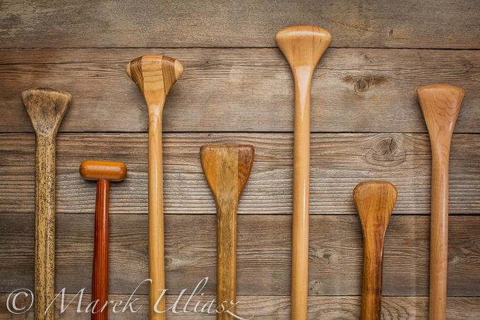 grips of canoe paddles